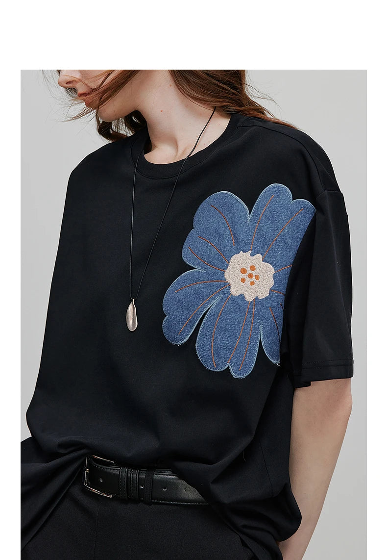 TOYOUTH Women Short Sleeve T shirt 2025 Spring New Tops 8521034