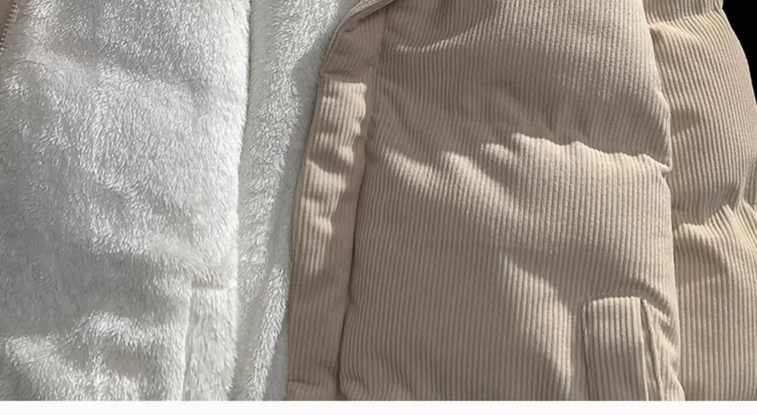 Fog Blue Cotton-padded Coat Men's Winter Thickened Hong Kong Style Corduroy Cotton Jacket Design Sensibility Niche 2023 Workwear