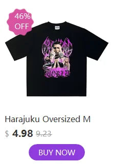 Hip Hop Streetwear Oversized Men Clothing Short Sleeve I Hate Lida Graphic Print Y2k Tops Tee Harajuku Goth Korean Tshirt Cotton