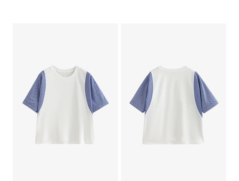 TOYOUTH Women Short Sleeve T shirt 2025 Summer New Casual Tops 8521071