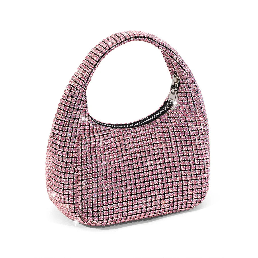 Handle Rhinestones Evening bag silver Crystal Top Handle Totes for Women Purses Handbags Luxury Designer Banquet Party Clutch