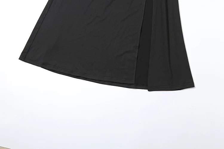 Nibber High Splits Maxi Dress Women Sexy Backless Irregular Hollow Cross Knot Skinny Midnight Prom Party Temperament Outfits