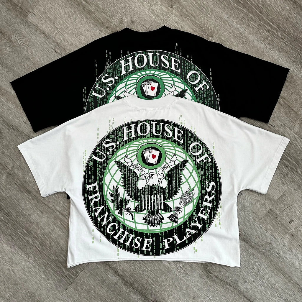 Y2K New Drop Sleeved Oversized T Shirt Harajuku Hip Hop Letter Graphics Print Short Sleeves Cotton Tops Mens Womens Clothes Tops