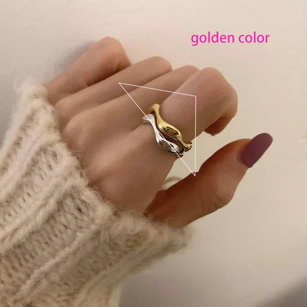 VENTFILLE 925 Sterling Silver Irregular Ring for Women Geometry Versatile Minimalism  Accessories Jewelry Gift Dropshipping
