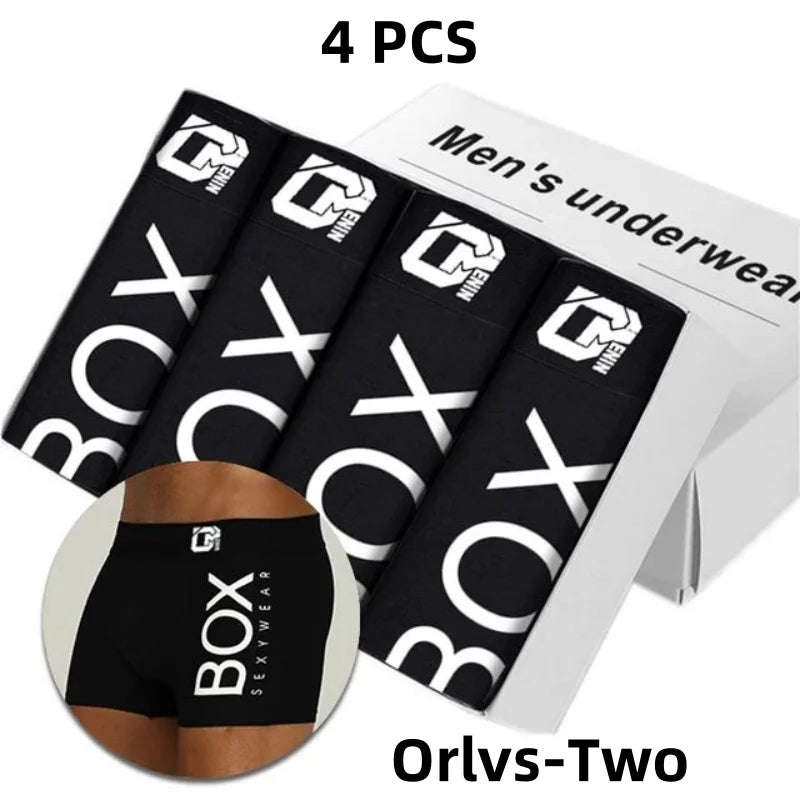4Pcs Man Underpants Boxershorts Cotton Men Boxers Male Breathable Underwear Men's Panties Soft Boxer Orlvs-Two OR212