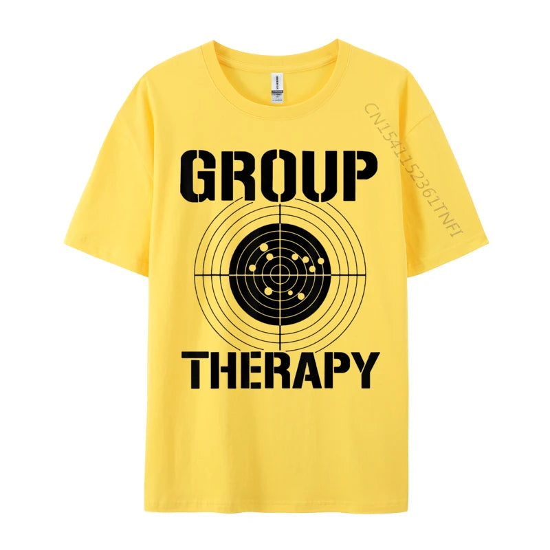 Men T-shirts Group Therapy Casual T-Shirt Retro Normal Cotton Men Tops Tees Casual Clothing Shirt Top Quality