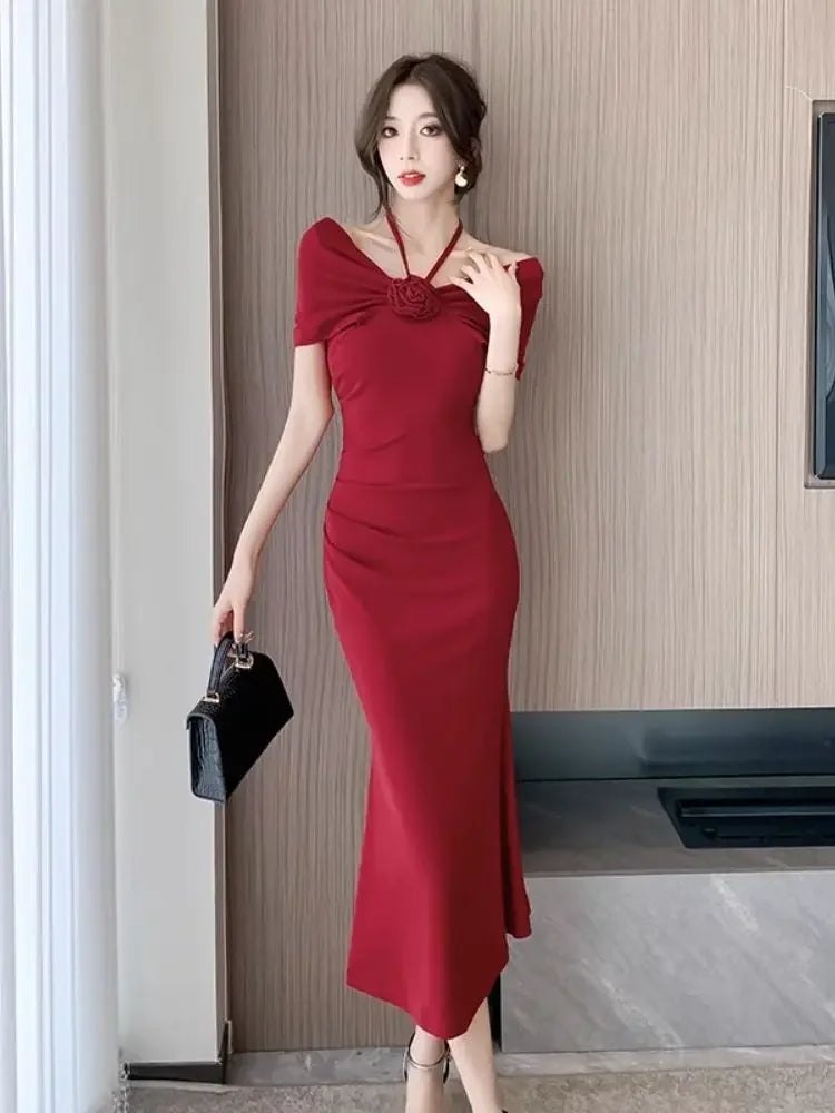 Dresses for Women Short Sleeve Corset Coquette Party Prom Maxi Sexy Long Tight Formal Occasion Bodycon Evening Woman Dress Hot