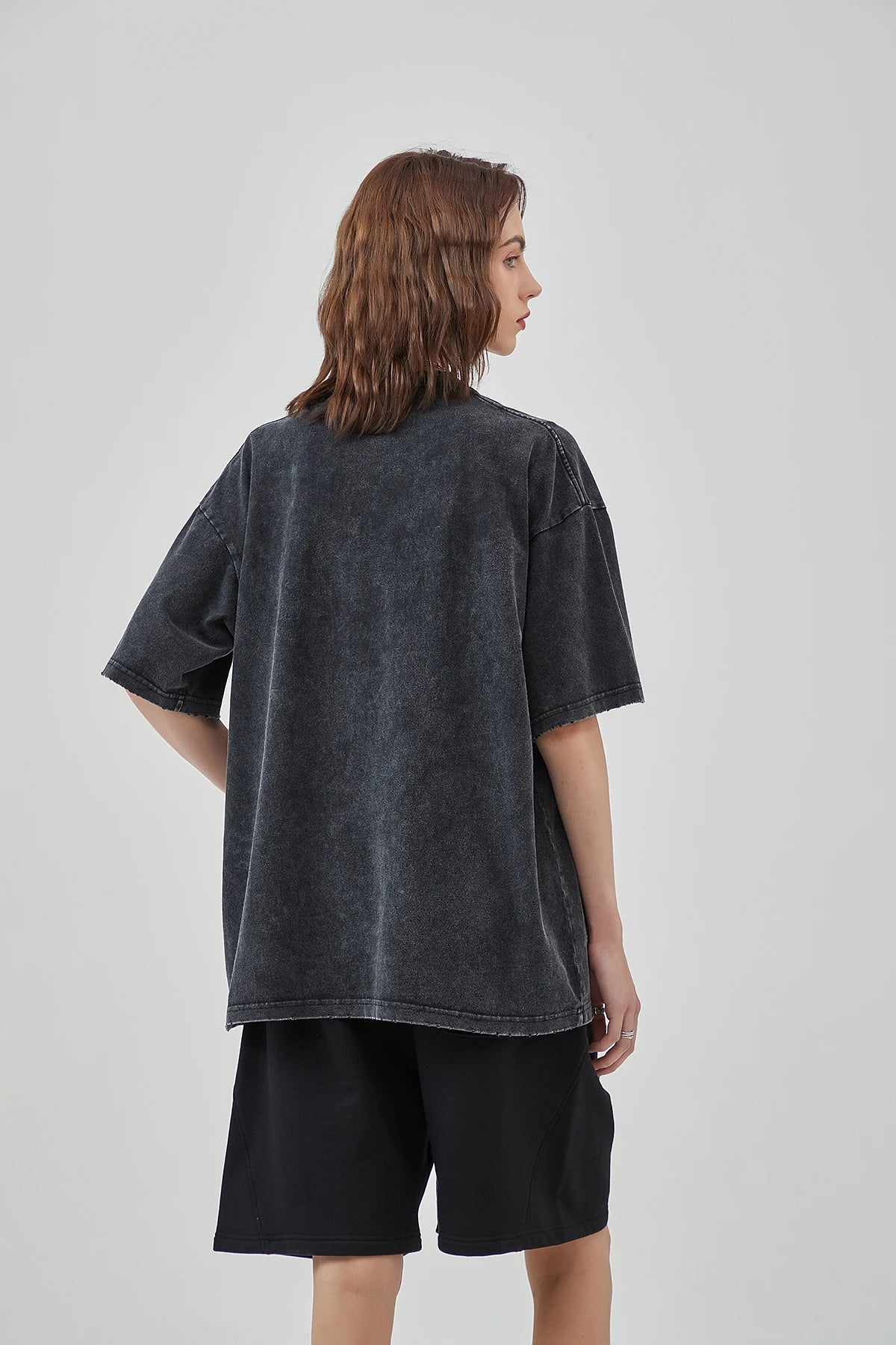 Ghostemane Double Sided Print Washed T-Shirt Oversized Men 100% Cotton Tshirt Hip Hop Metal Gothic Rock TShirt Streetwear Unisex