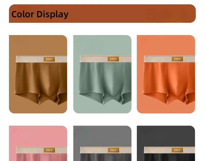 3pcs Men Panties Cotton BoxerShorts Man Underwear Mens Boxers Breathable U Convex Male Underpants Sexy Trunks