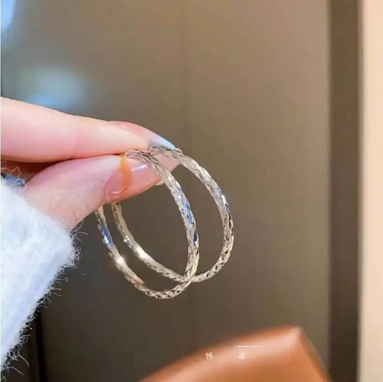 Fashion Exaggerated Big Circle Hoop Earrings for Women Statement Jewelry Smooth Circle Earrings Femme Boucles d'oreilles