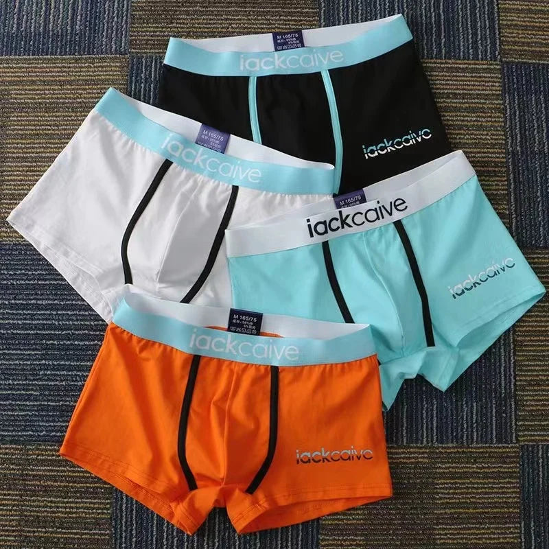 4Pcs Underwear Men's Boxer Shorts Sexy Panties Cotton Boxers Man Underpants Male Shorts Homme U Convex Lingerie Wholesale Lots