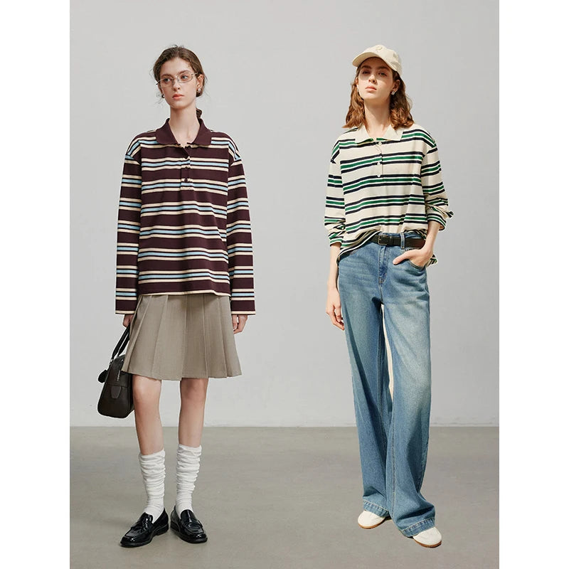 TOYOUTH Women T shirt 2025 Spring New Tops 8511053