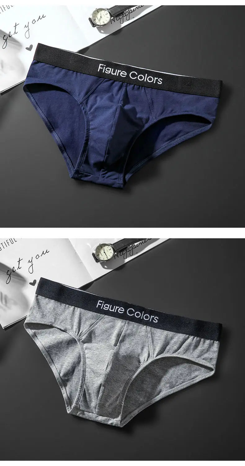 4pcs Men's Briefs Underwear Sexy Antibacterial Men's Panties Underpants Male U Convex boxer briefs for Man Absorbent Elastic