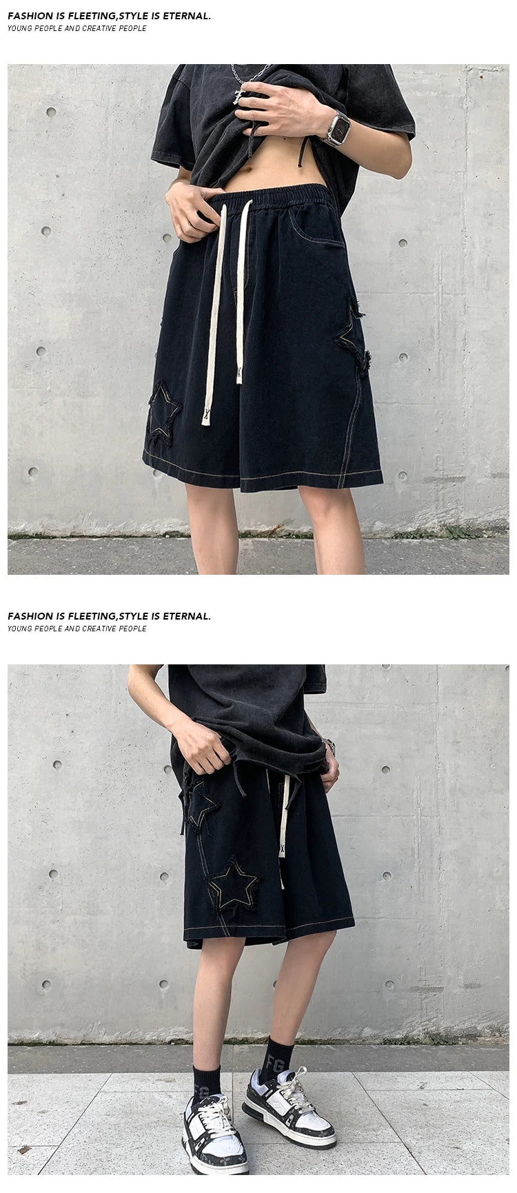 2024 Summer Shorts Men Loose spodenki meskie Vintage Denim Basic SimpleHot Sale High Waist Leisure Ulzzang Streetwear Short