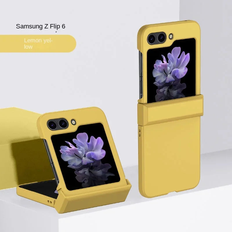 Skin Feel Hard Shell Phone Case for Samsung Galaxy Z Flip 6 5 4 3  Flip6 Flip5 Flip4 Flip3 5G Hinge Protection Shockproof Cover