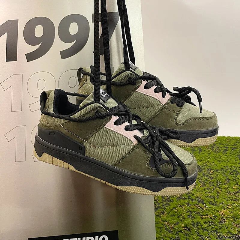 Men's Sneakers Lace Up Casual Shoes Spring Trend Platform Men Shoes Couple Outdoor Running Shoes Designer Women Vulcanized Shoe