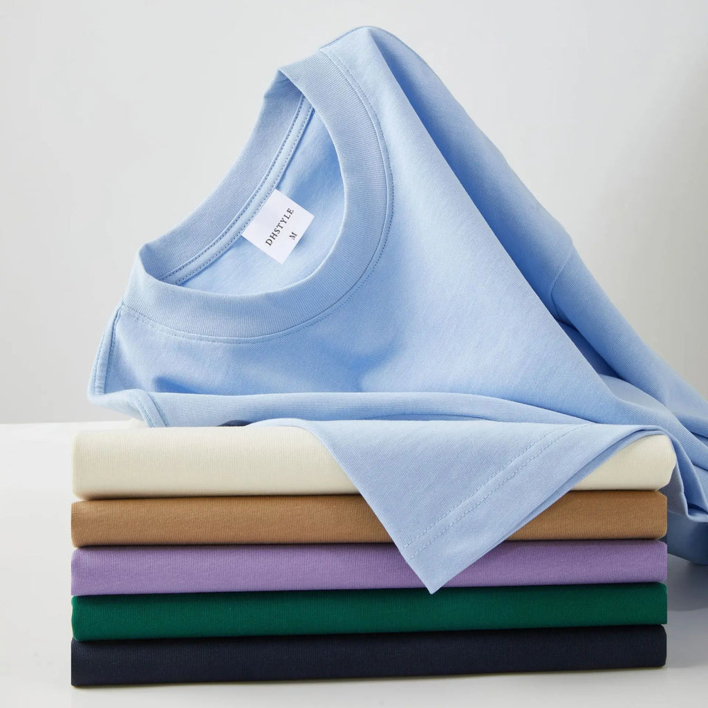 Oversized T Shirt for Men Women 280gsm Heavy Cotton Shirts Summer O-neck Oversize Tees Solid Casual Streetwear Fashion Clothing