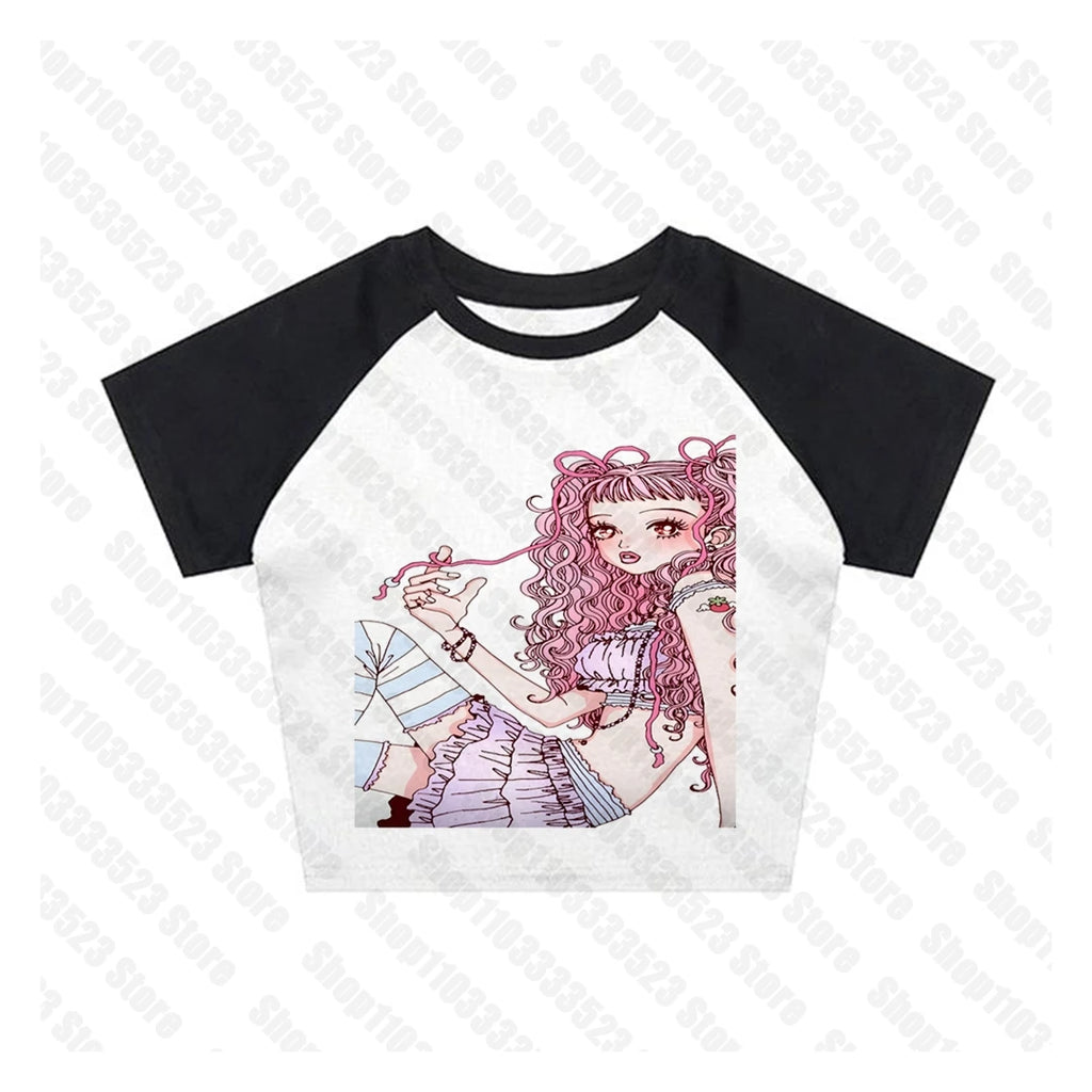 Gothic E-girls Aesthetic graphics Harajuku Women's Tank Women Grunge Crop Tops Y2k style Clothes Gothic Y2k style Punk Baby Tank