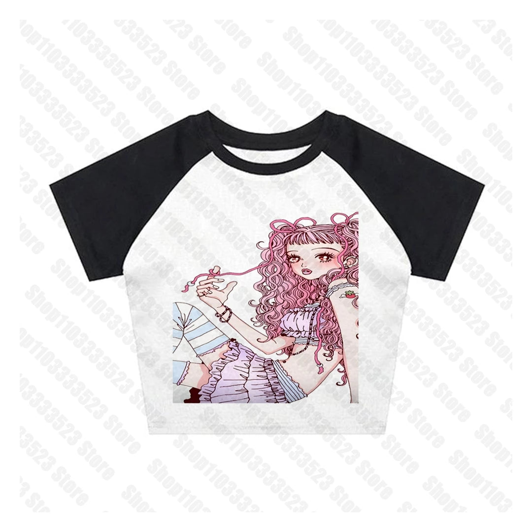 Gothic E-girls Aesthetic graphics Harajuku Women's Tank Women Grunge Crop Tops Y2k style Clothes Gothic Y2k style Punk Baby Tank