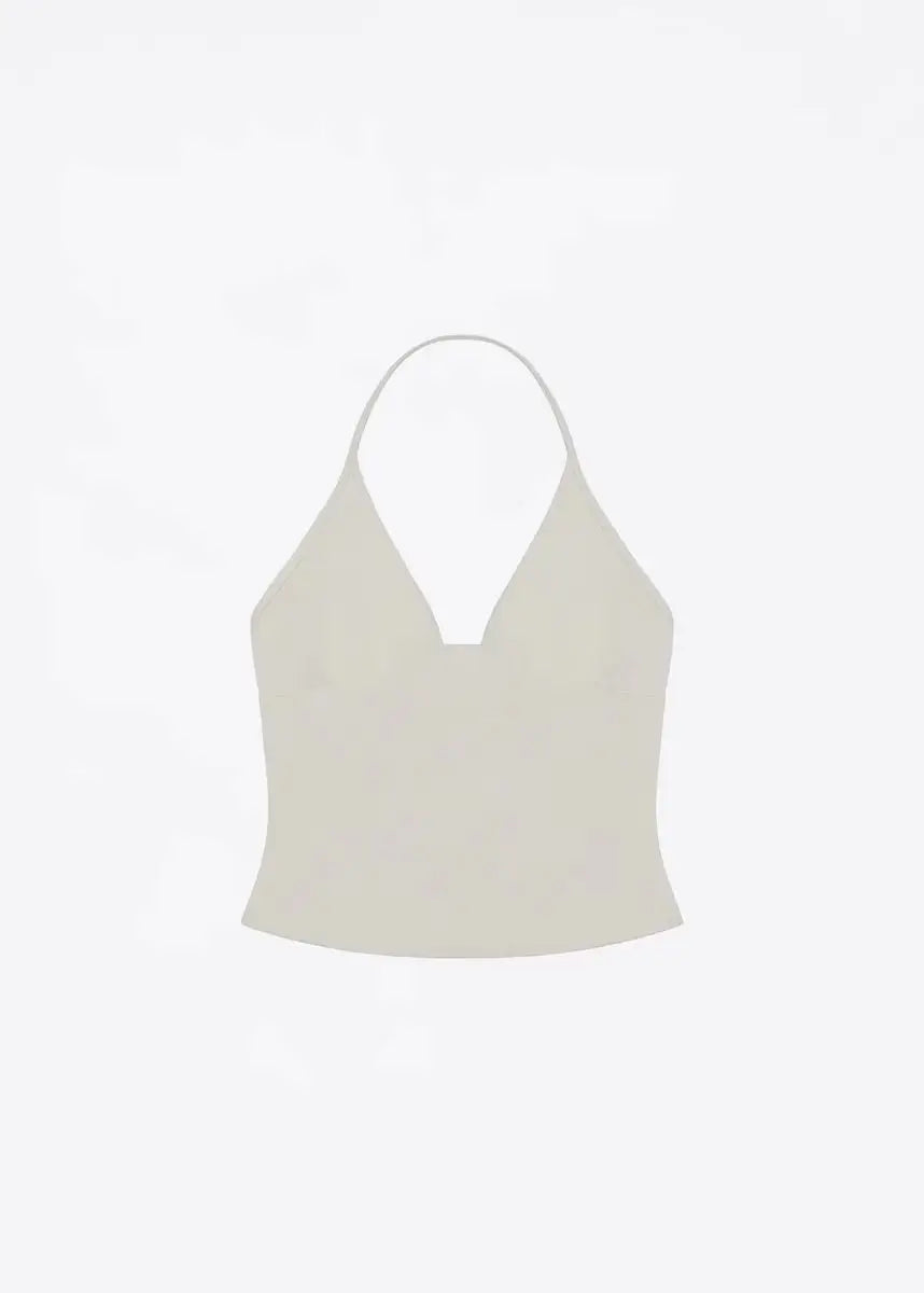 tank summer triangular cup neck hanging V-neck vest, same as Hailey's suspender, Dip halter, low cut, backless top women