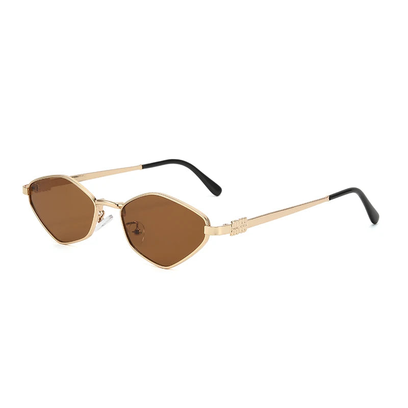 Women Metal Sunglasses Men 2025 Brand Fashion Vintage Hexagonal Ladies Sun Glasses Shades Unique Metal Frame Punk Eyewea