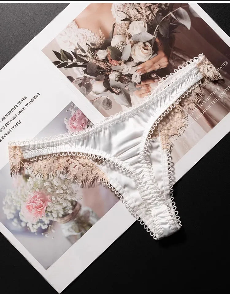 Lace Panties Sexy Women's Underwear Briefs G String Transparent Seamless Thong Low Waist Hollow Out Underpants Size S-XL