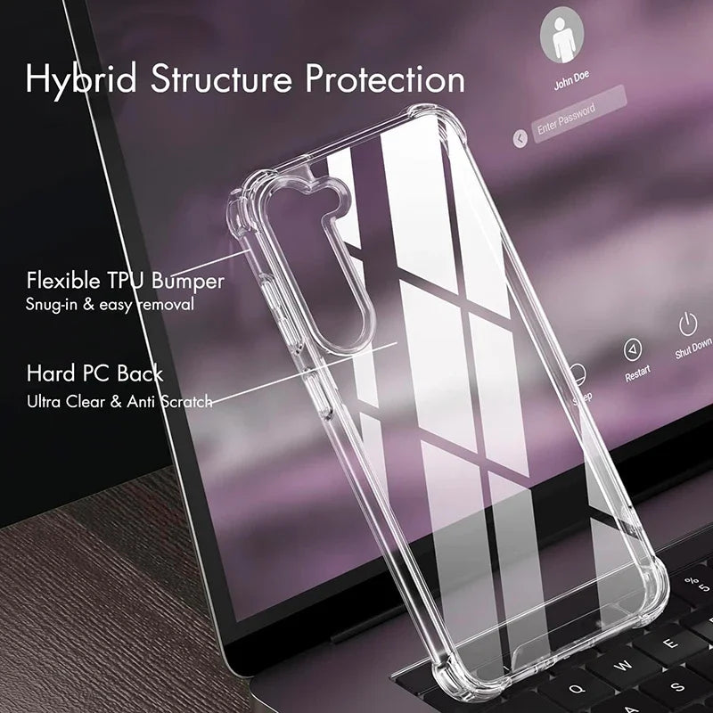 Hybrid Shockproof Case For Samsung Galaxy S25 S24 S23 S21 FE S22 Plus Ultra Clear Hard Case For Samsung A56 A36 A54 A34 A53 A33