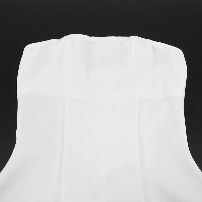 Strapless A-Line Dress Women's Summer New Solid Fashion Sleeveless Sexy Off Shoulder Dresses Bodycon Elegant Club Party Dresses