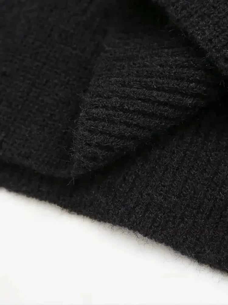 ZaZevity Autumn Winter Oversize turtleneck Sweater Loose Slimming Casual Design Sense Fashion Knit Top Outerwear