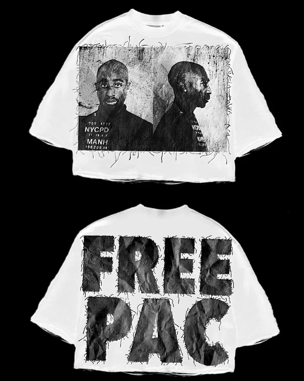 Streetwear T Shirt Y2K Clothes Retro Hip Hop Street Character Print Oversized TShirt Mens Round Neck Cotton Half Sleeve Tops