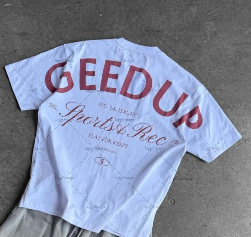 High Street Hip-hop Harajuku Oversized Cotton Round Neck T-shirt Men Y2k New Summer Retro Gothic Punk Casual Streetwear Women