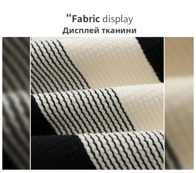 American Sle Oversize Loose Sweatirt High Collar f Zip Striped Men Women Spring Autumn Casual Outerwear Coat