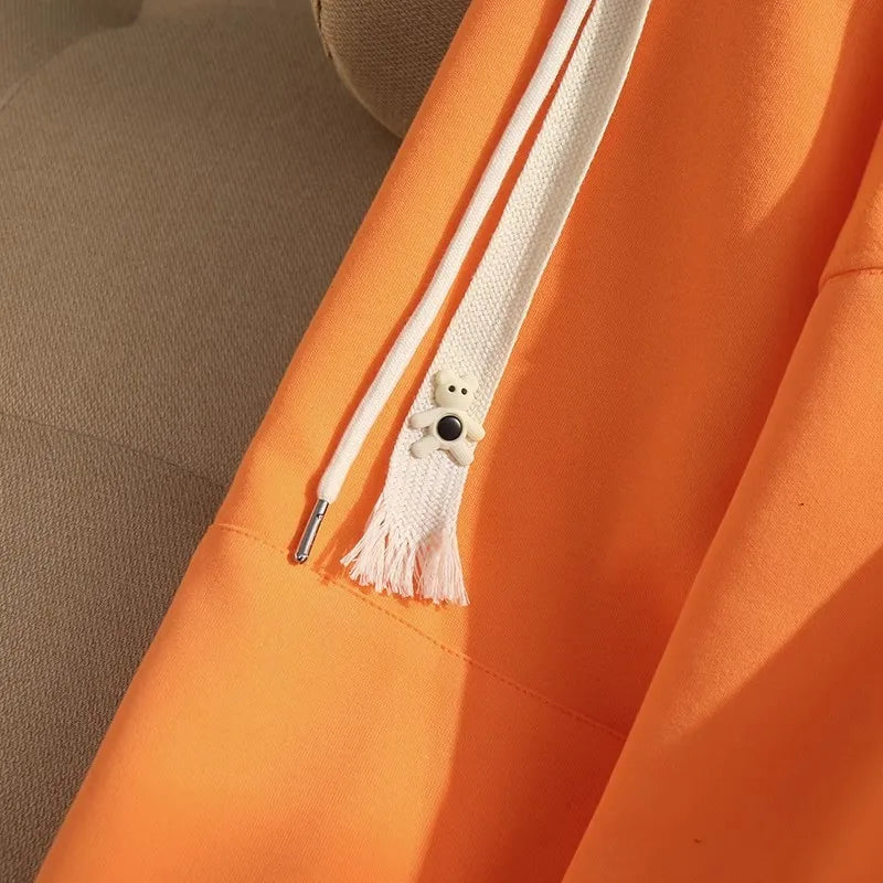 American stitching fake two-piece thin hooded sweater women's spring and autumn new fashion casual coat loose lazy loose top