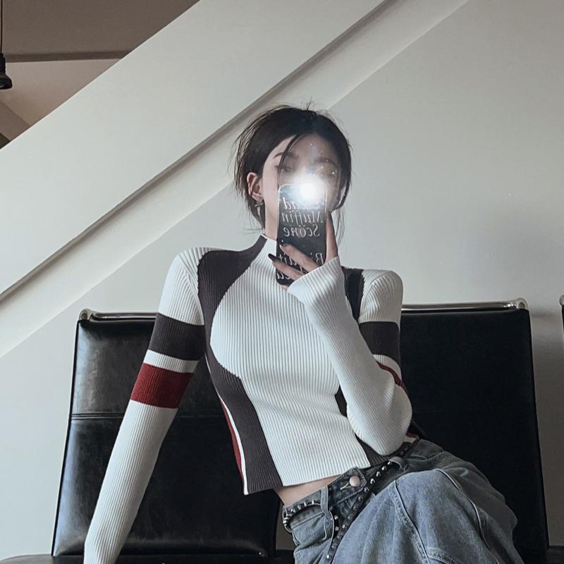 Neploe American Vintage Turtleneck Pullovers Mujer 2025 Autum New Slim Fit Tops Women Y2k Long Sleeve Bottoming Sweaters