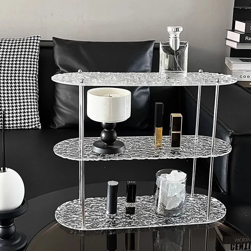 3-layer Acrylic Desktop Storage Rack Water Cup Perfume Bathroom Table Top Cosmetics Storage Jewelry Display Frame Organizer
