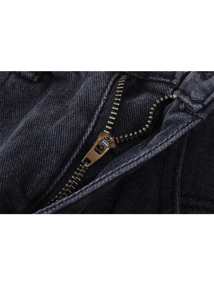 2025 Summer Women's High Waist Denim Shorts Casual Loose Ladies Plus Size Streetwear Fashion Button Wide Leg Short Jeans Female