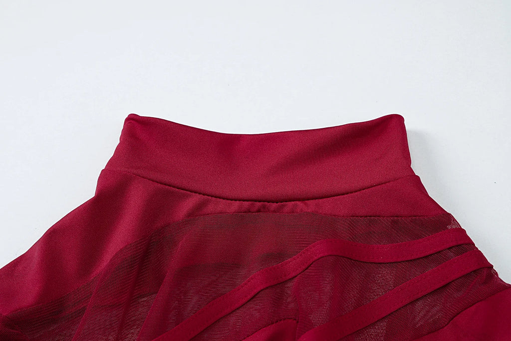 Hugcitar 2024 Turtleneck Long Sleeve Black See Through Sexy Bodycon Bodysuit Spring Summer Women New Outfit Festival Nightclub