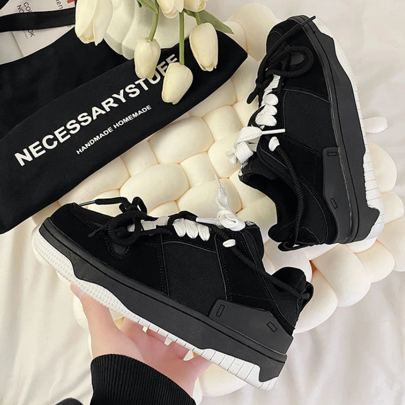 Men's Sneakers Lace Up Casual Shoes Spring Trend Platform Men Shoes Couple Outdoor Running Shoes Designer Women Vulcanized Shoe