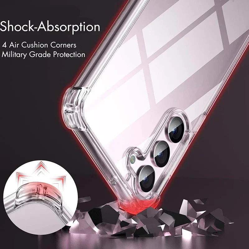 Hybrid Shockproof Case For Samsung Galaxy S25 S24 S23 S21 FE S22 Plus Ultra Clear Hard Case For Samsung A56 A36 A54 A34 A53 A33