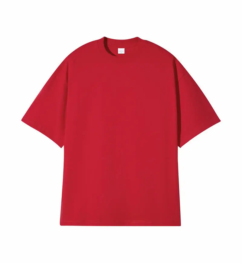 Oversized T Shirt for Men Women 280gsm Heavy Cotton Shirts Summer O-neck Oversize Tees Solid Casual Streetwear Fashion Clothing