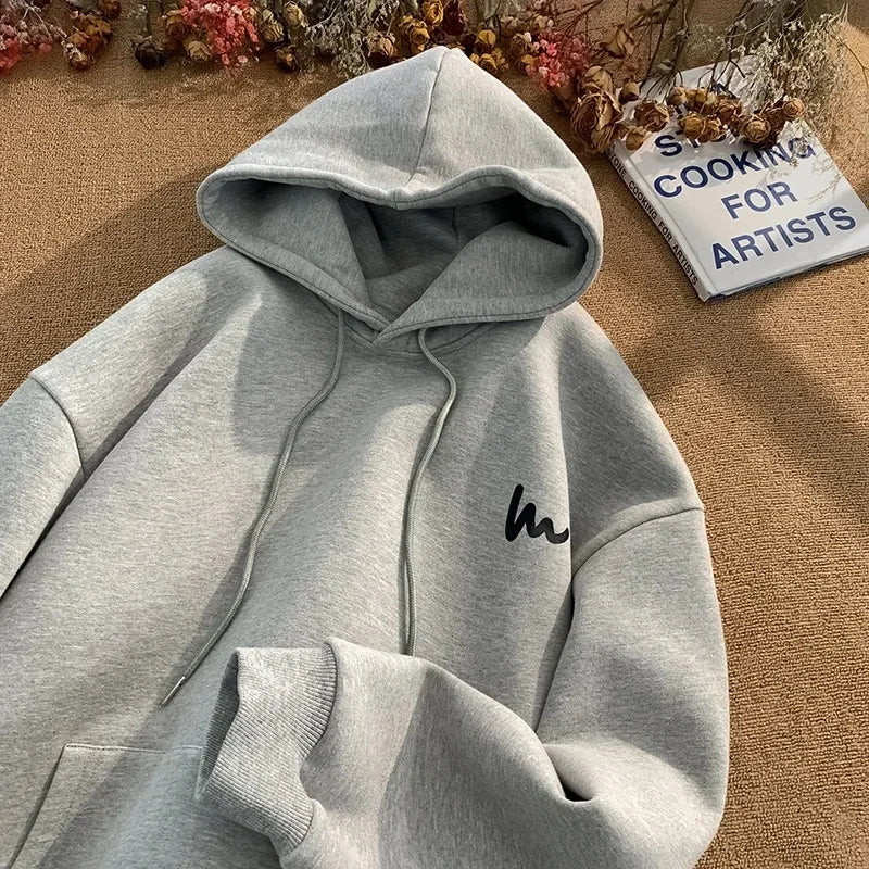 American Style Oversize Hoodie Men's Loose Top Korean Lazy Style New Arrival Fall Winter Fashion Brand Casual Sweatshirt
