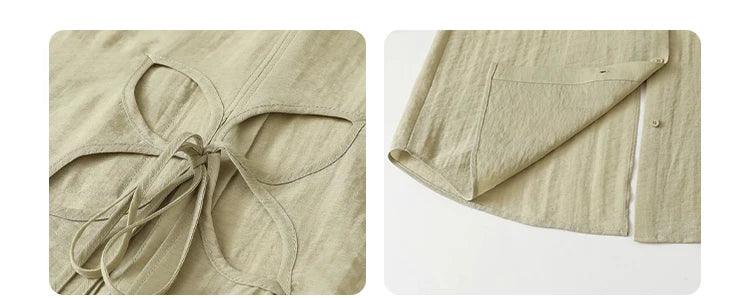 CHIC VEN Women Long Sleeve Shirts Solid Loose Casual New Style Design Back Hollow Out Shirt Female Blouse Spring Summer 2025