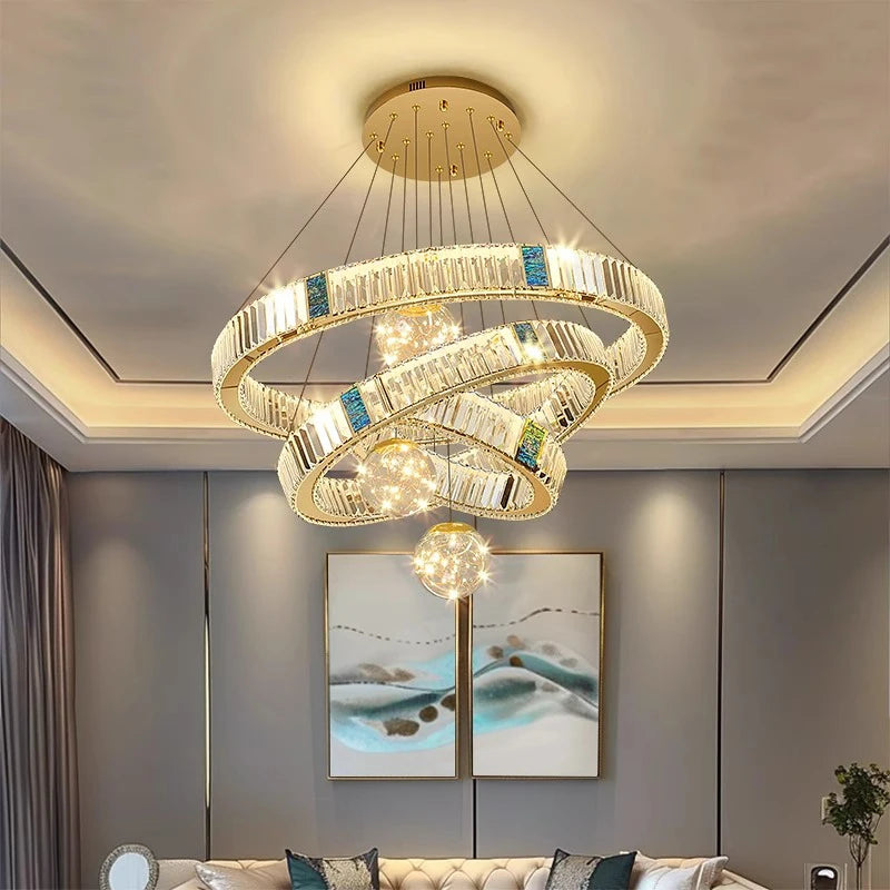 home decorationPendant lights, luxury crystal living room chandelier, bedroom Pendant lamp, ceiling light, indoor lighting