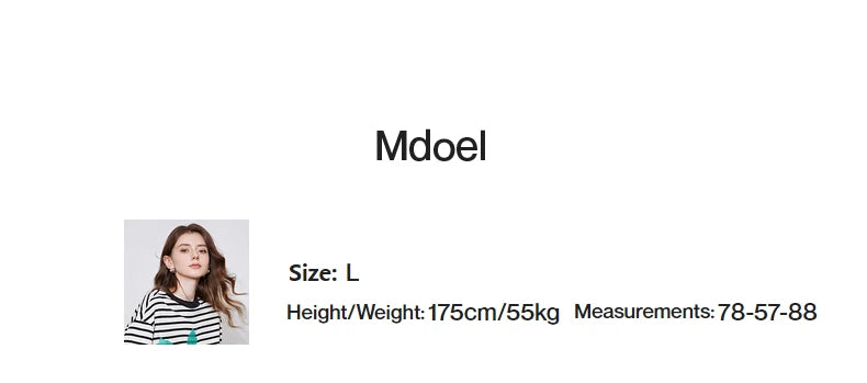 TOYOUTH Women Short Sleeve T-shirt 2025 Spring New Striped Strawberry Embroidered Round Neck Loose Pullover Tops