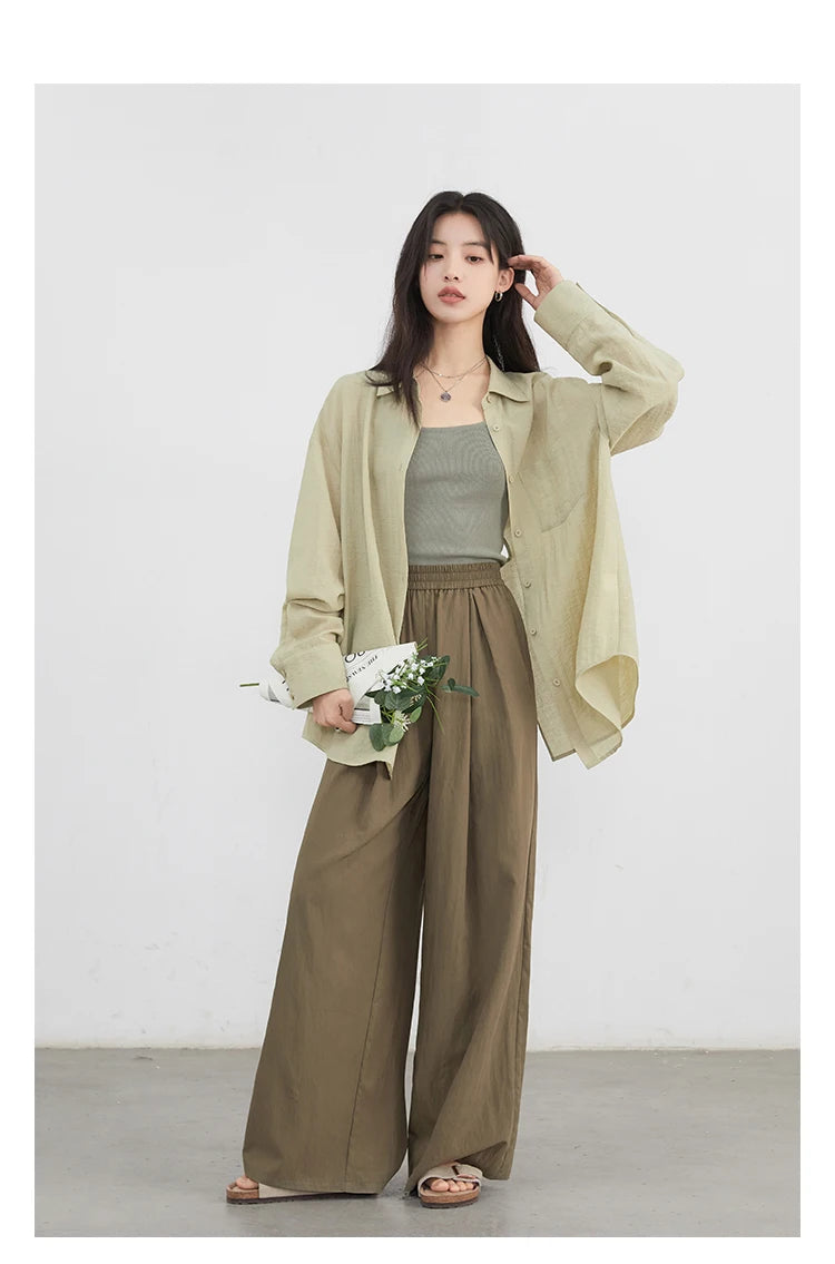 CHIC VEN Women Long Sleeve Shirts Solid Loose Casual New Style Design Back Hollow Out Shirt Female Blouse Spring Summer 2025