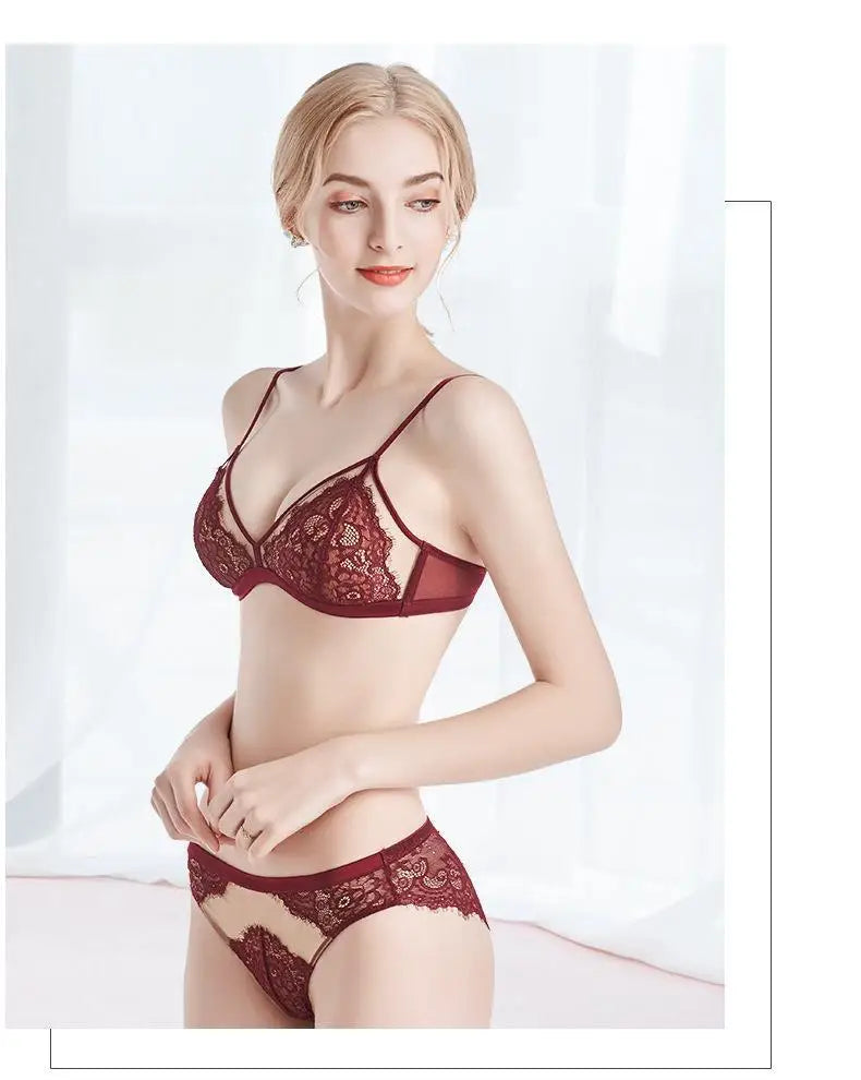 Women Lace Bra Padded Thin Lingerie Casual Ladies Underwear Elegant Daily Bralette