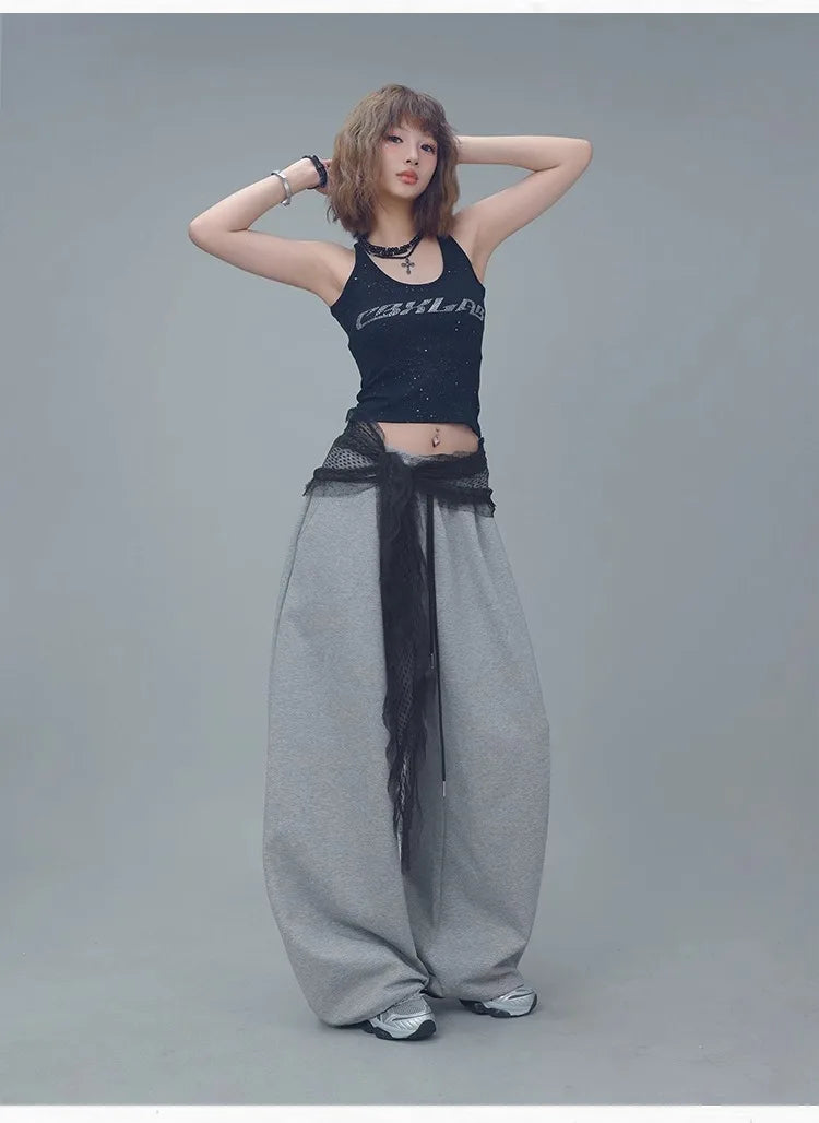 CBXLAB Street Dance Women'sPurple 'King Long Pants' hip-hop streetwear sporty jazz soft and skin-friendly casual pants