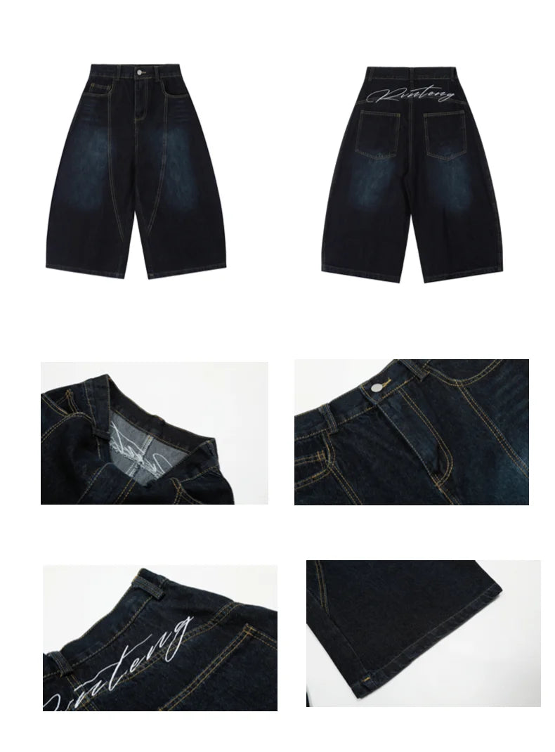 Loose High Waist Wide Leg Seven-Foot American Vibe Jeans Women's Summer New Sle Slimming Loose Fit Casual High Street Jeans