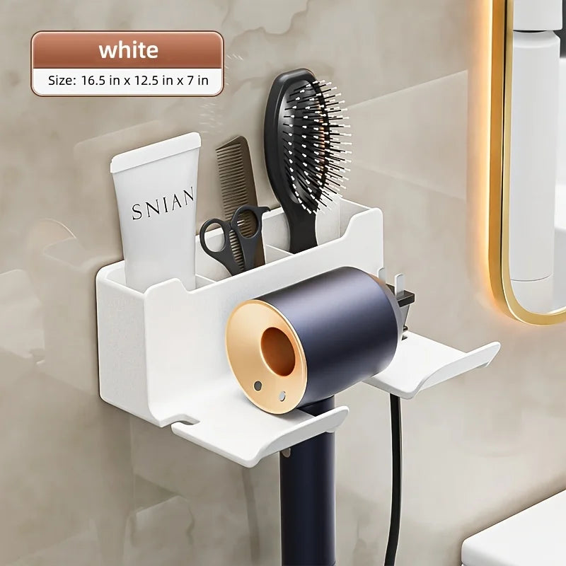 Hair Dryer Holder Wall Dryer Bracket Straightener Stand Hairdryer Organizer Hair Brush Storage Box Bathroom Accessories