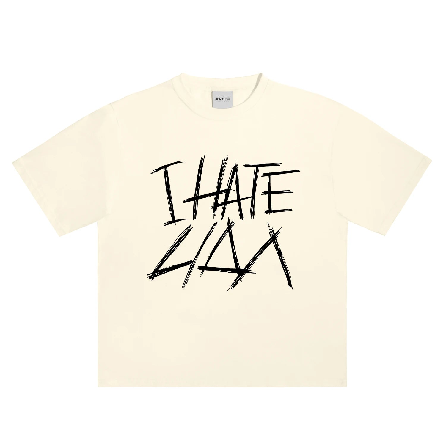 Hip Hop Streetwear Oversized Men Clothing Short Sleeve I Hate Lida Graphic Print Y2k Tops Tee Harajuku Goth Korean Tshirt Cotton